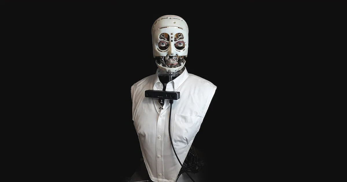 Animatronic in business casual